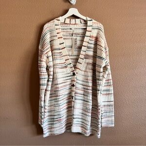 Caslon Nordstrom Cozy Multicolor Knit Cardigan Button Up Sweater Size 1X NWT